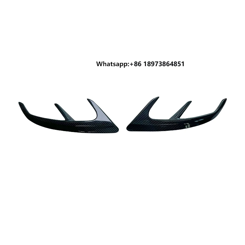 

For Mercedes Benz C217 2014-2019 Babos Style Carbon Fiber Rear Front Bumper Splitters Fins Rear Side Vents Canards Blade