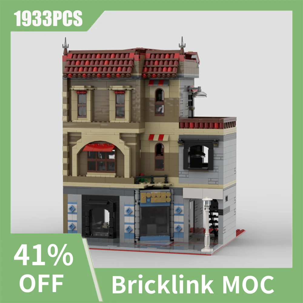 NEW 1933PCS City Hot Selling Street View Moc Pub and Candy shop Building DIY creative ideas Children Toy birthday Gift Blocks