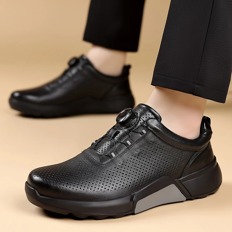 ​ حذاء بدون كعب رجالي جديد لعام 2025 - حذاء رياضي أبيض كلاسيكي، مسامي وممتص للصدمات، مريح خفيف الوزن، متين وغير قابل للانزلاق، عصري