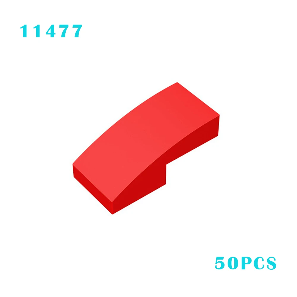 50 Stück 11477 gebogene 2x1-Steine für DIY-Bauprojekte, Sammlungen, modulares Spielzeug für technische MOC-Sets, Weihnachtsgeschenke