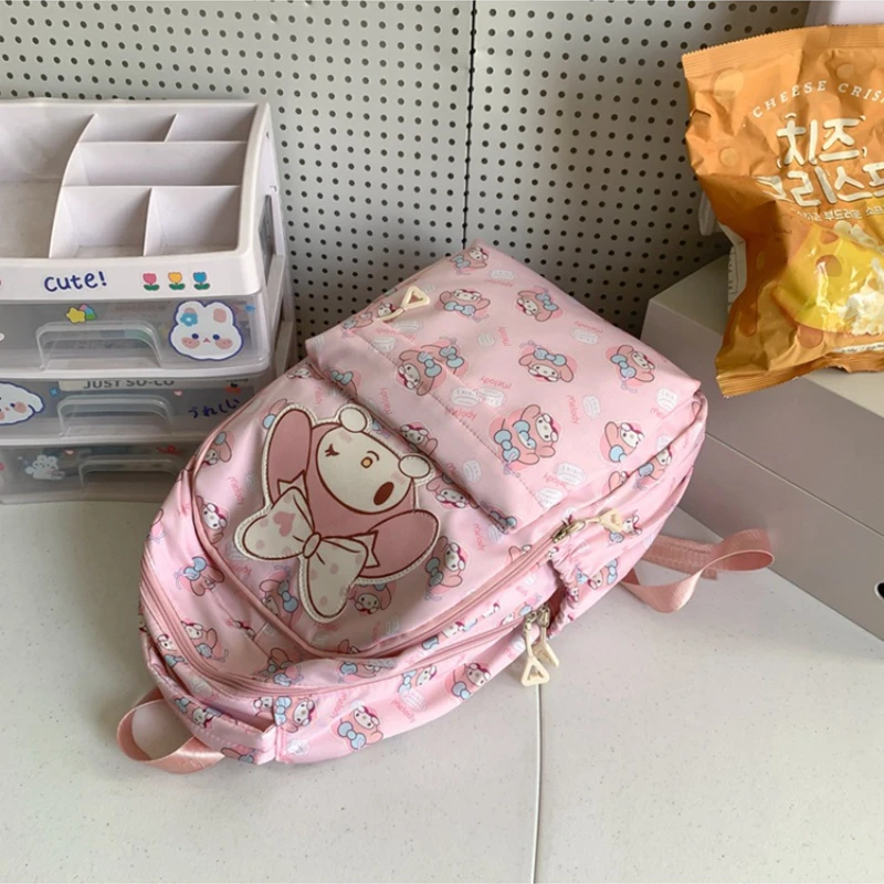 Nowy Sanrio Cinnamoroll Kuromi moja melodia Hello Kitty plecak Anime urocze tornistry kreskówkowa torba na ramię prezent dla przyjaciela urodzinowy