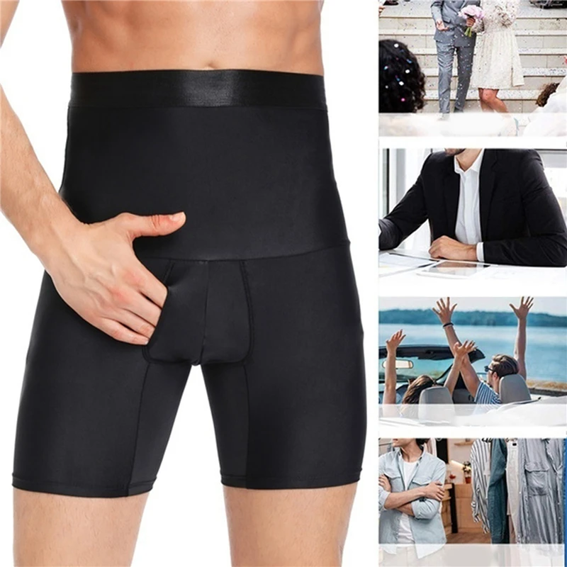 Men Tummy Control Shorts High Waist Slimming Underwear Body Shaper Seamless Belly Girdle Boxer Briefs Abdomen Control Pants 6XL