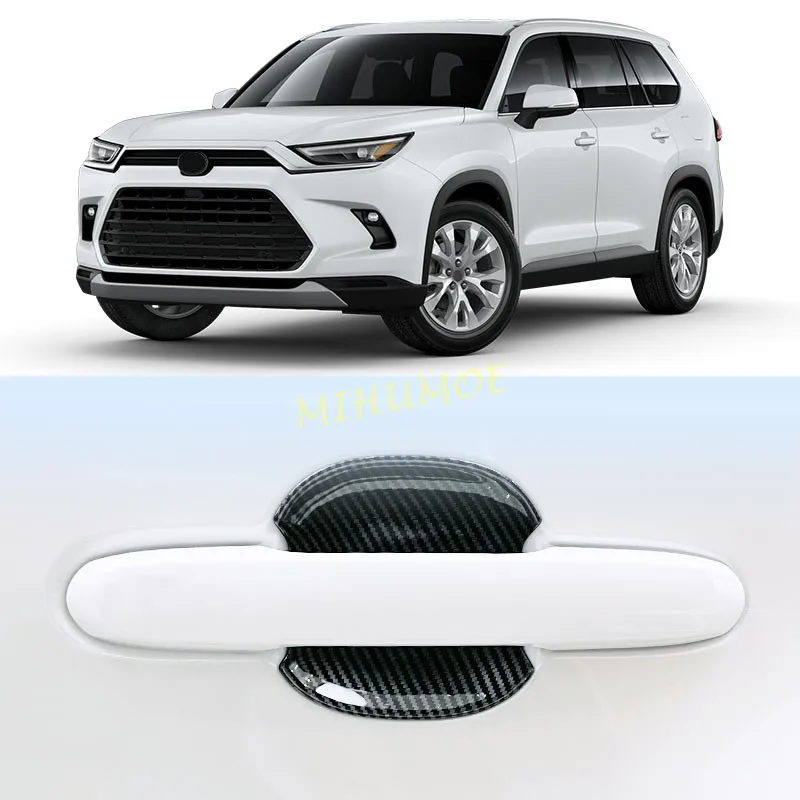 For Lexus TX350 TX500h TX550h+ Carbon Fiber Car Door Handle Bowl Cup Cover Trim