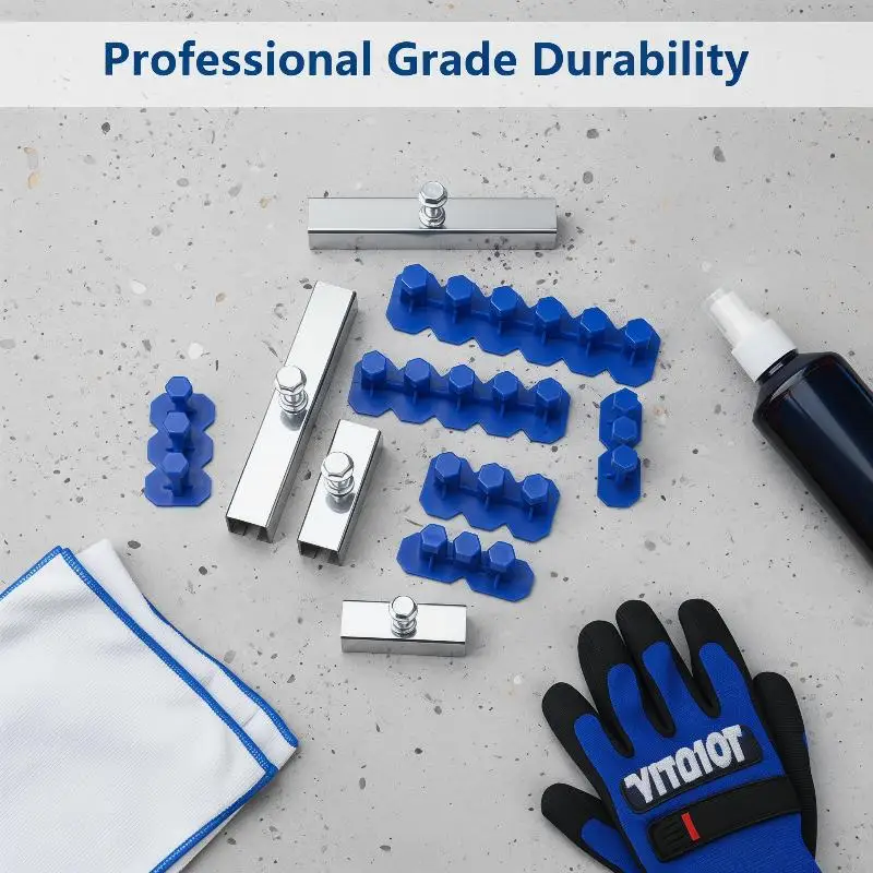 6Pcs Car Dent Repair Replacement Tool Universal Paintless Dent Repair Adhesive Blue Glue Tabs Tools Kit For Remover Hail Pit