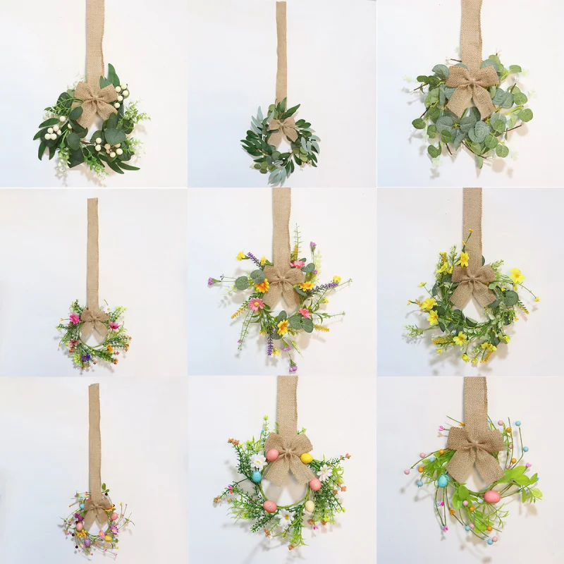 

Новый подвесной венок с пасхальным яйцом и бантом — креативное весеннее цветочное украшение для свадеб и праздничных мероприятий