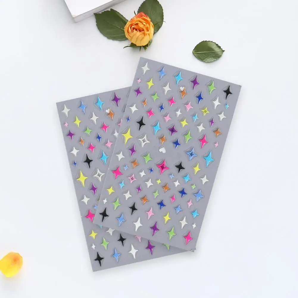 Nail Art Sticker Notebook Decoration Stickers 5d Stereo Nail Stickers Exquisite Pentagram Butterfly Design for Self-adhesive