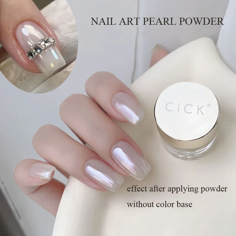 Nail Art Pearlescent Powder Rubbing On Nail Gel Polish Fairy Delicate Bright Shell Mirror Pigment High Qualiy For Nail Salon
