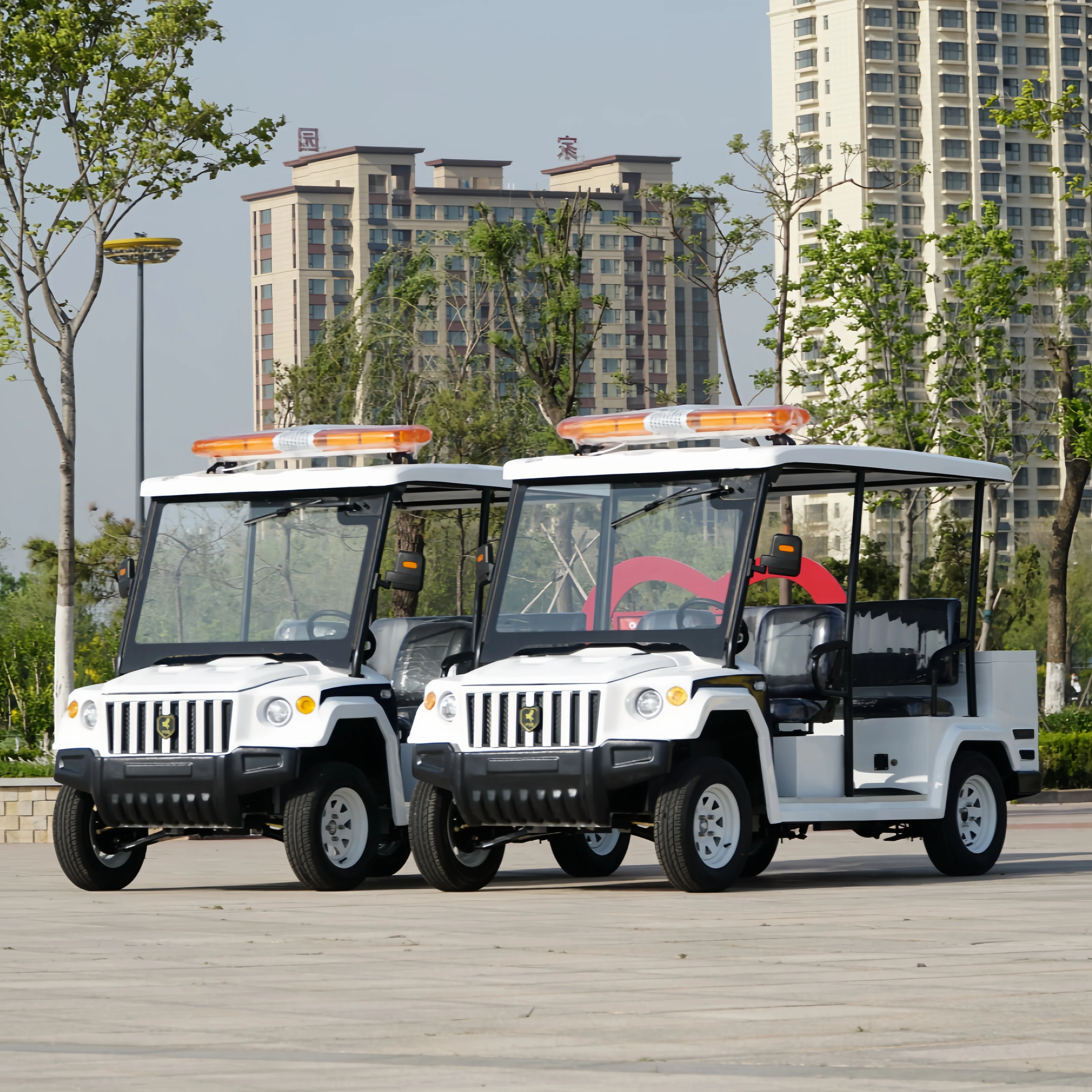 New Arrival New Design Fashion 2+2 Seater Chinese Little High Quality Electric Patrol Car 4 Seater