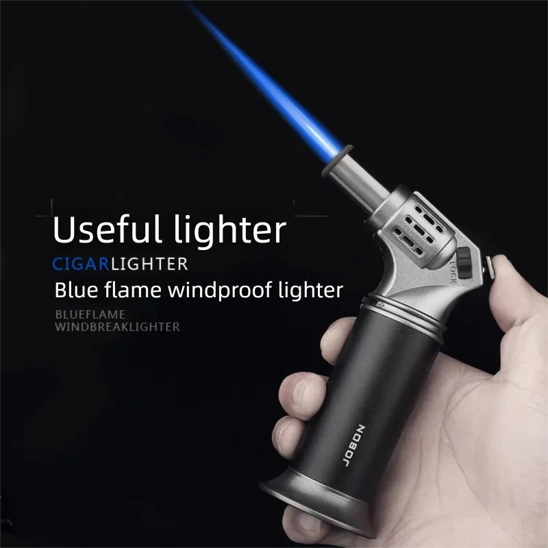 Jobon New Desktop Lighter Direct Jet Inflatable High Temperature Torch Powerful Firepower Cigar Accessory