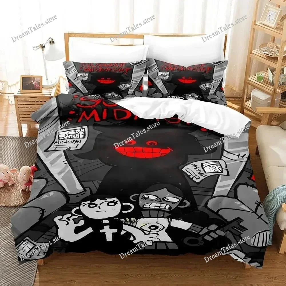 

New SUBWAY MIDNIGHT Bedding Set Single Twin Full Queen King Size Bed Set Adult Kid Bedroom Duvet Cover Sets Anime Bed Sheet Set7