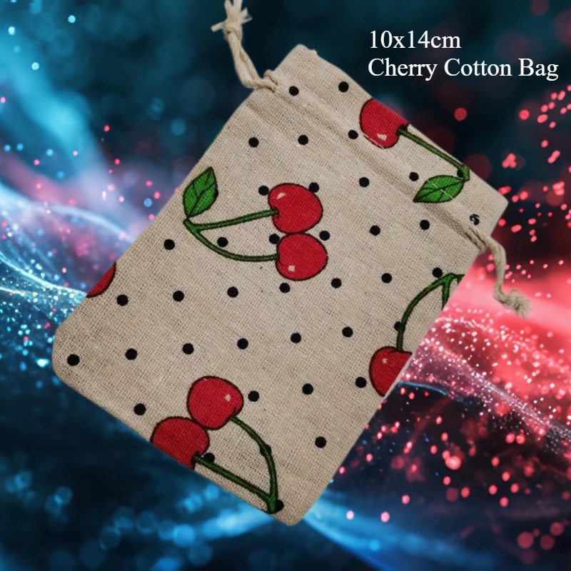 

50-100pcs Cherry Wedding Party Sack Displays Cotton Bag Storage Pouch Christmas Gift Bags Jewelry Packaging Supply for Women