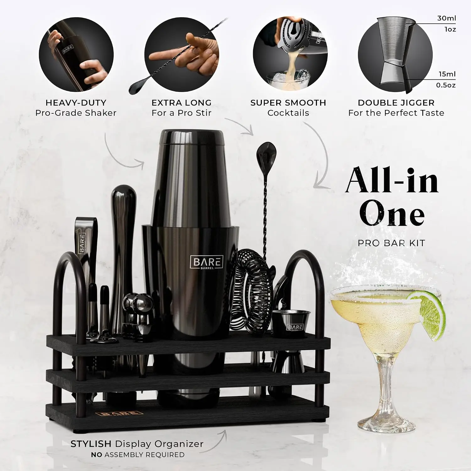 Mixology Bartender Kit Bar Set 14 Piece Cocktail Shaker Set Martini Barware Mixing Tools Home Bartending 35 Recipe Cards Gift Se