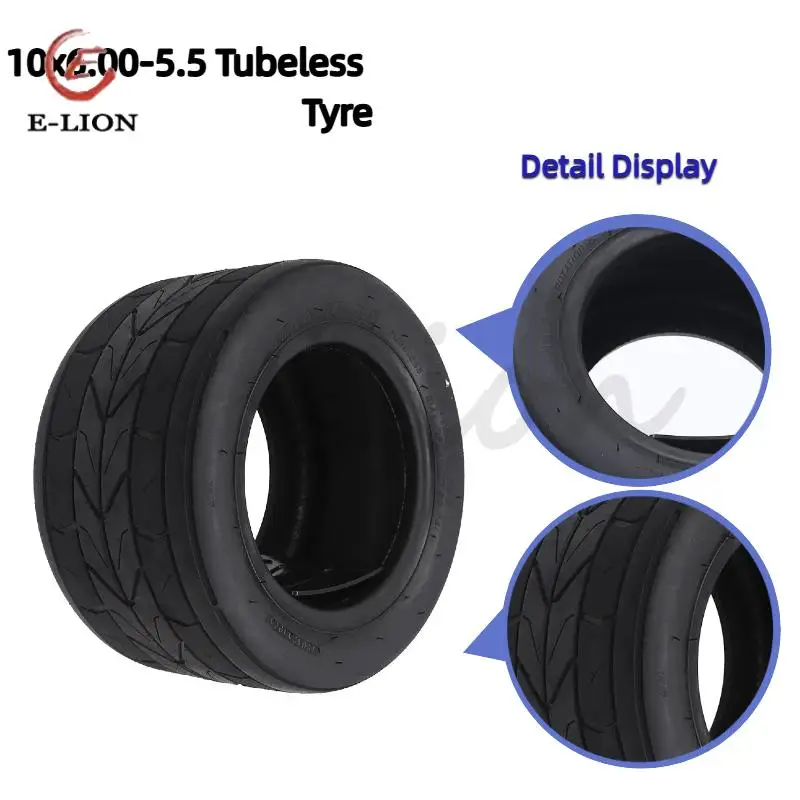 

Бескамерные шины премиум-класса 10X6,00-5,5 дюймов, подходящие для маленьких электрических скутеров Citycoco и 10-дюймовых электрических скутеров