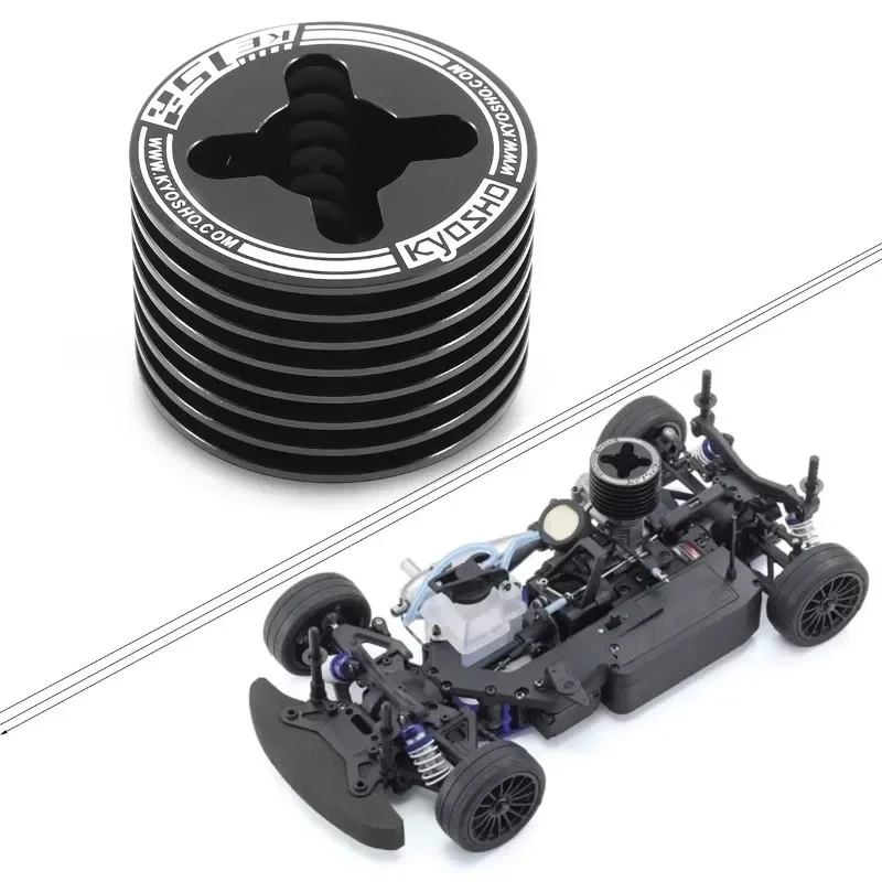 

Kyosho FW06 1/10 RC Car Engine with Radiator – Aluminum, Black, High-Performance Engine for Improved Cooling