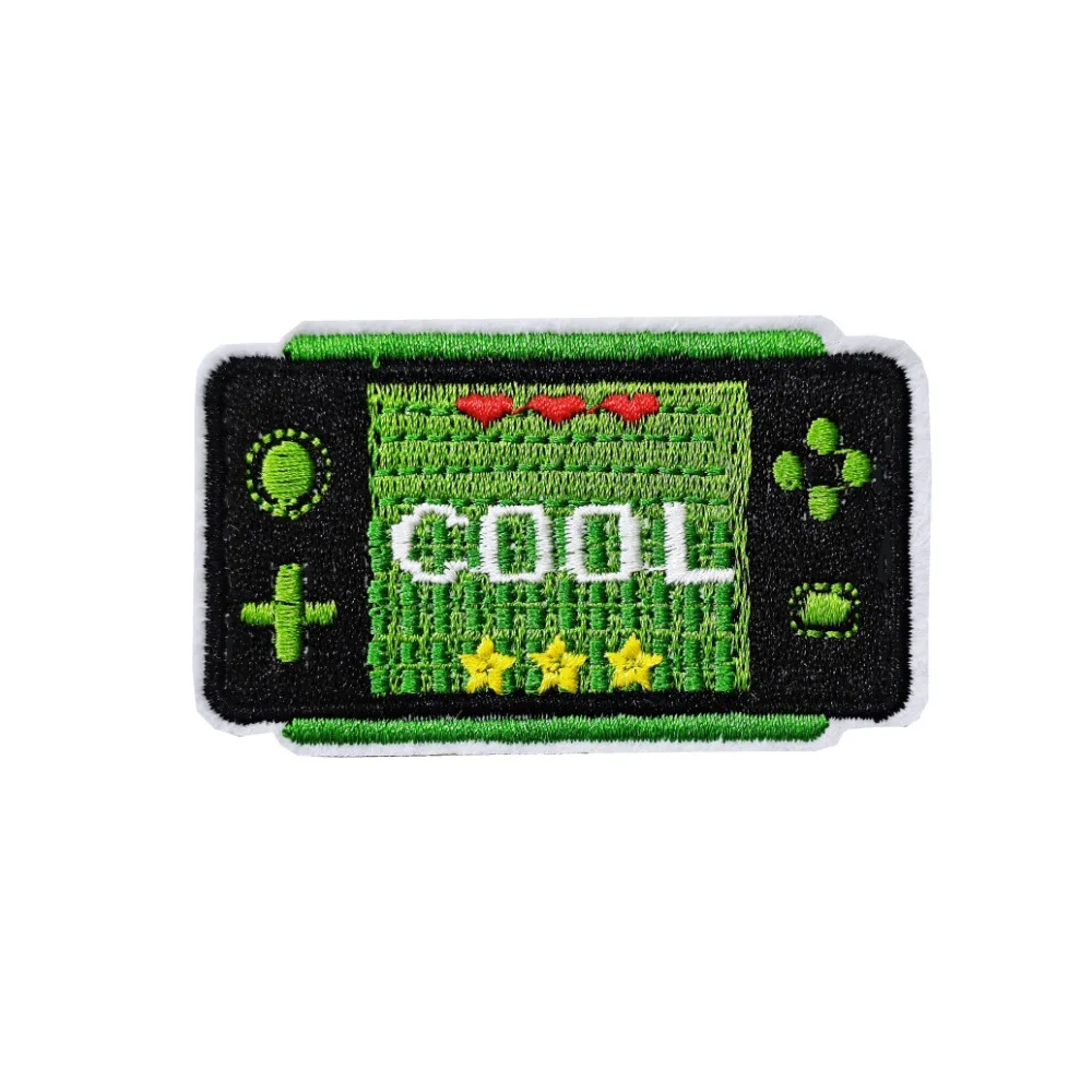 Cartoon Gaming Badges Cool Game Console Joypad Headset Appliques for Clothing Decor Game Over Level Up Nostalgic Iron on Patches