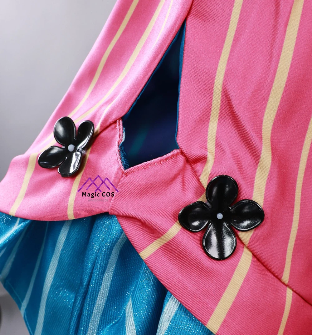 لعبة Wuthering Waves أزياء تنكرية أنيمي كارلوتا لعب الأدوار الملابس الوردي الأبيض فستان شعر مستعار للنساء الكبار كوميك كون الزي