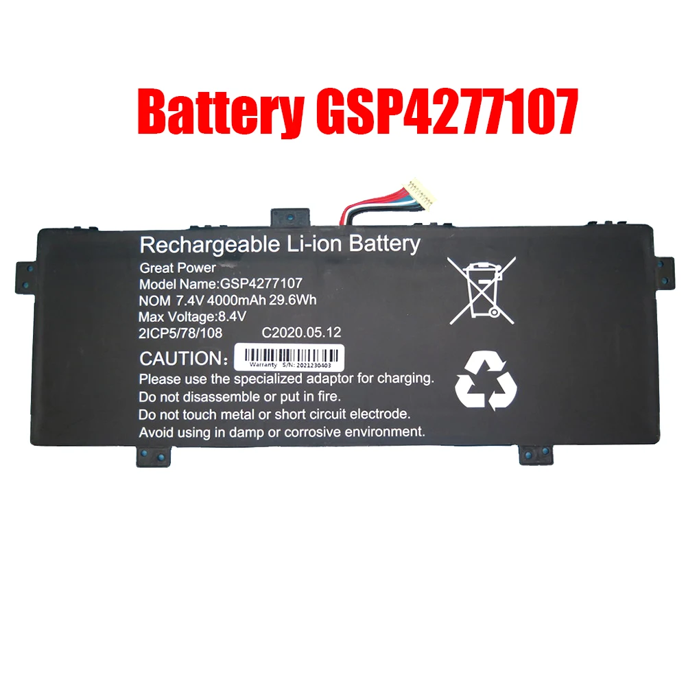 

Laptop Battery GSP4277107 7.4V 5000mAh 37Wh 10PIN 7Lines New