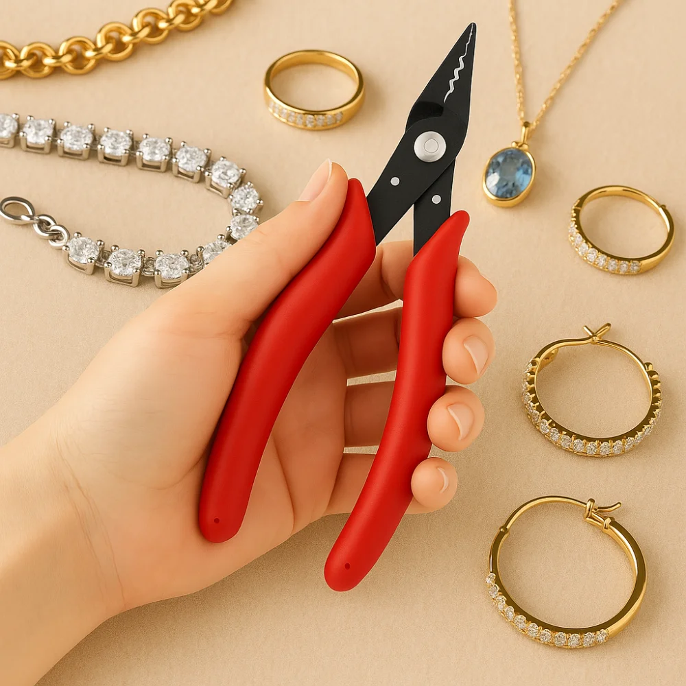 

Carbon Steel Carbon Steel Jewelry Pliers Crimp Beads Split Rings Crimping Pliers Double Rings High-carbon Steel