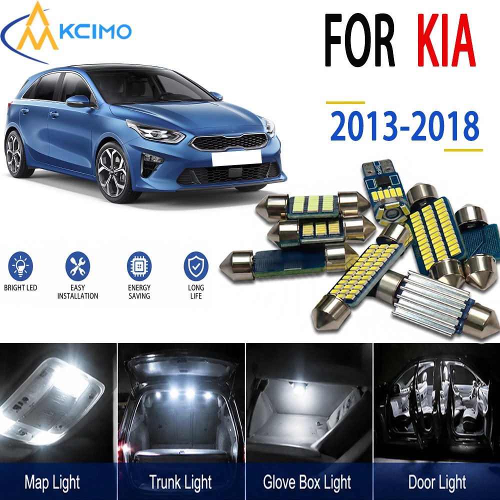 LED Interior Light Bulbs for KIA CEED JD 2013-2018 Canbus Error Free Plug And Play Auto Indoor Lighting Accessories