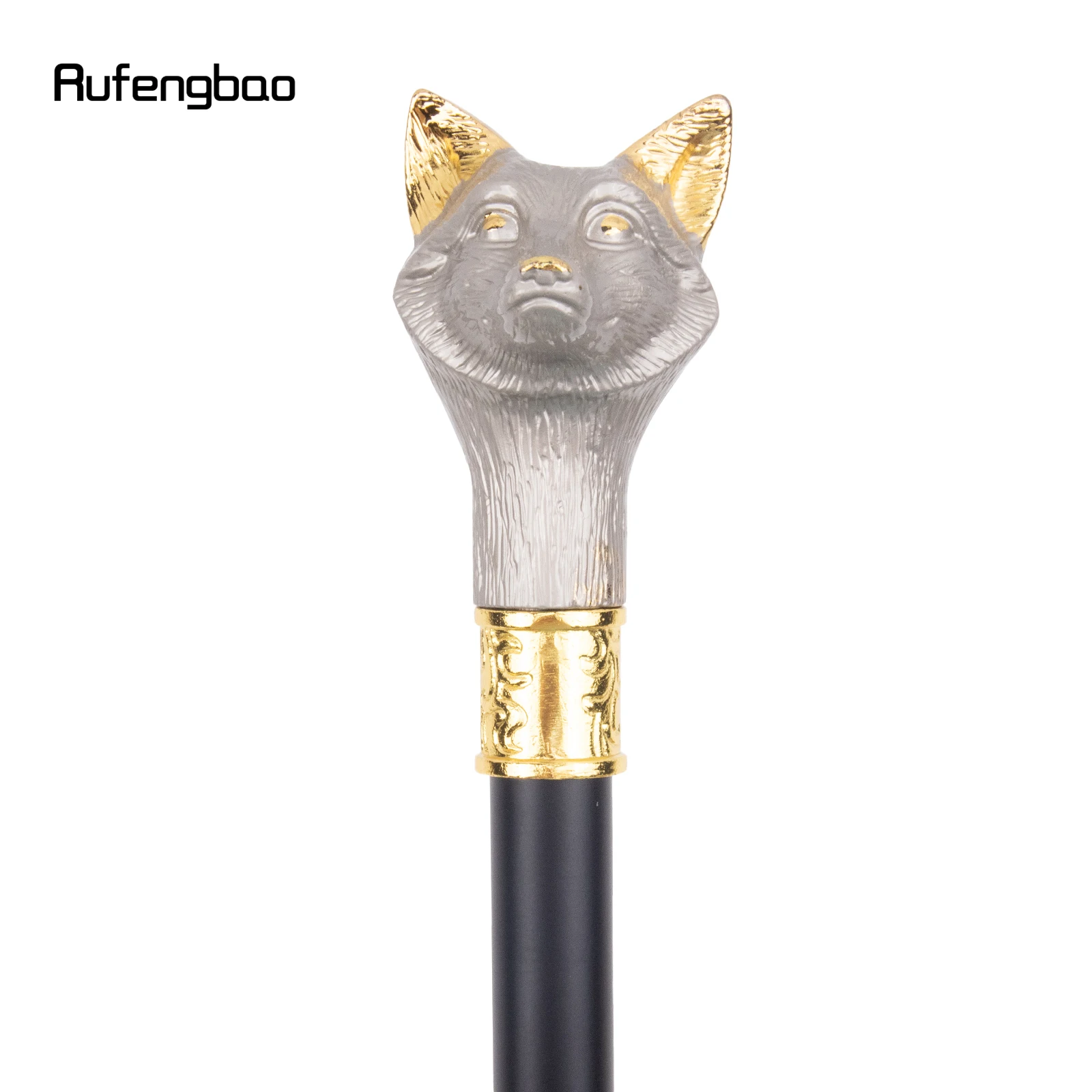 Zilveren Gouden Wolf Mode Wandelstok Decoratieve Wandelstok Cospaly Vintage Party Modieuze Wandelstok Hurking Cane 93Cm