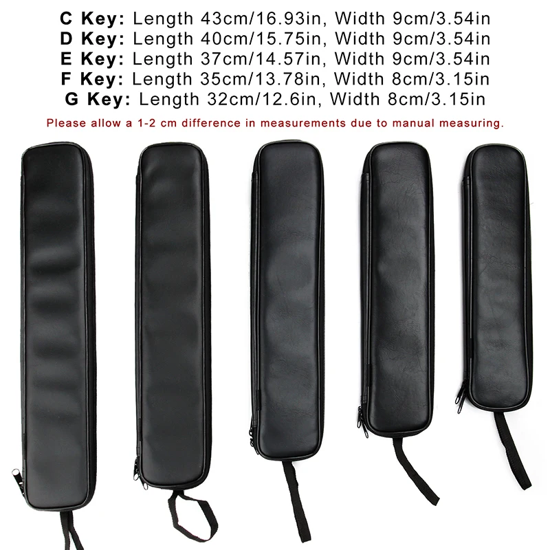 Case For Flute Protection PU Bag Anti-Wrestling Cloth Flute Accessory And Parts Easy To Carry For 2-section Flute