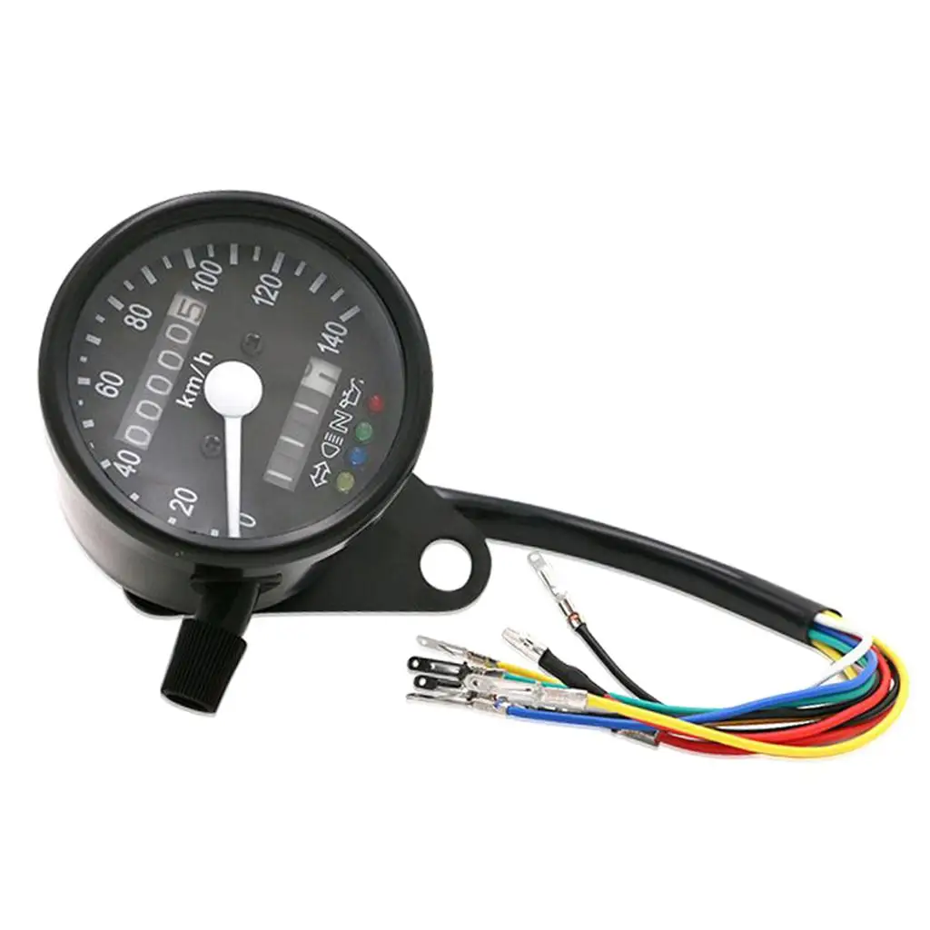 Picture 6: Metal Motorcycle Tachometer Odometer LCD Display Adjustable Speedometer Panel for Honda CG125 Replacement