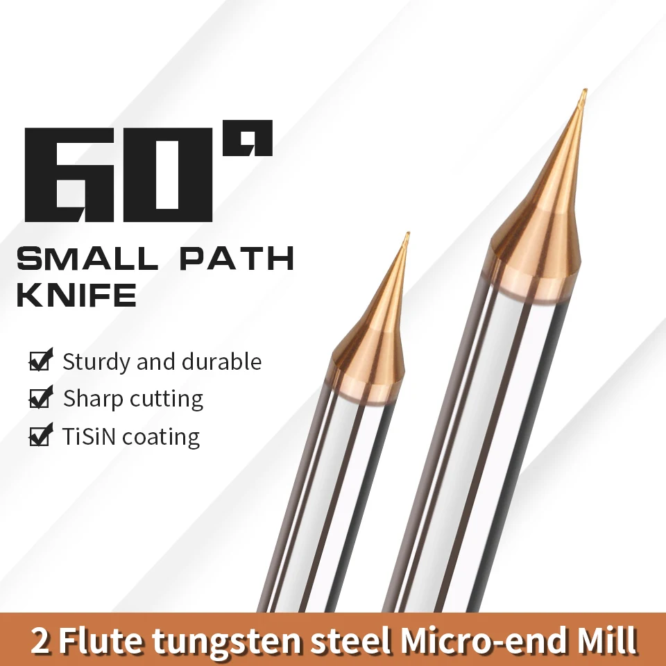 Valltools-extremidade do Carboneto de Tungstênio para o Router do Cnc com Micro Bola Haste mm Cortador do Metal R0.1-r0. 95 Milímetros Hrc60