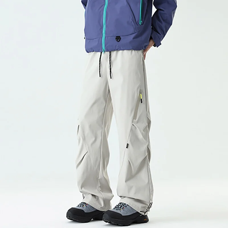 

2Pcs Outdoor Climing Storm Pants Men Waterproof Cargo Pants Casual Straight Workwear Spring Summer Windproof Hiking Trousers