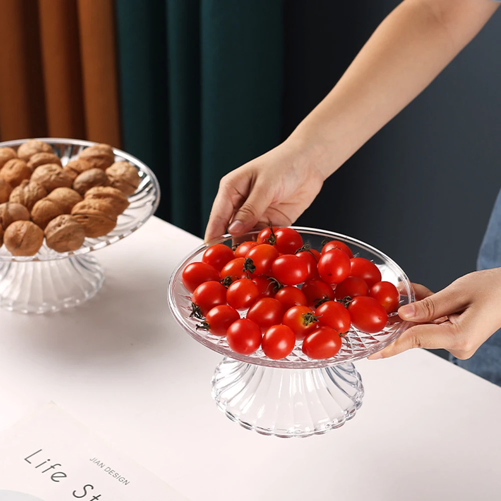 Creative Acrylic Fruit Plate Clear Embossed Snack Candy Tea Plate KTV Bar Special Plastic Plate Multipurpose Exquisite Storage T
