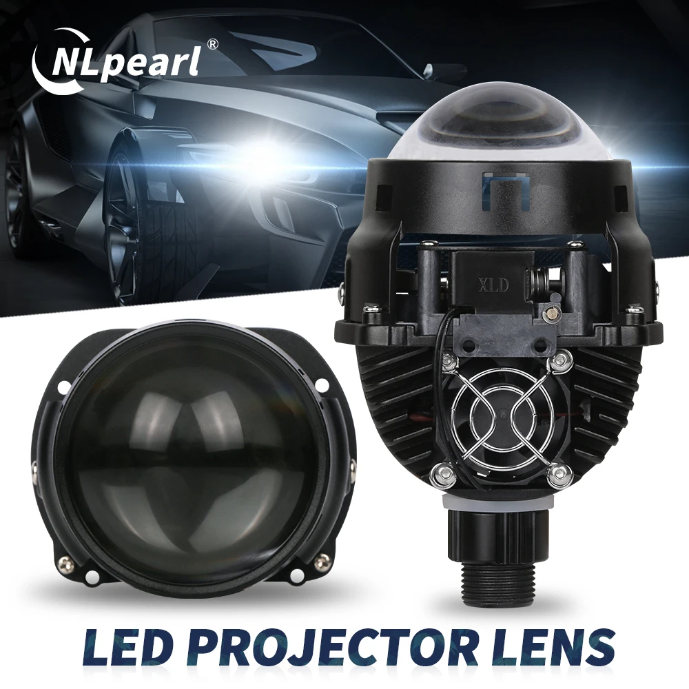 NLpearl 2.5 Inch Bi Led Projector Lens Led Light For Headlight H4 H7 9005 9006 High Low Lights 6000K Diodes 80W Turbo H7 Tuning