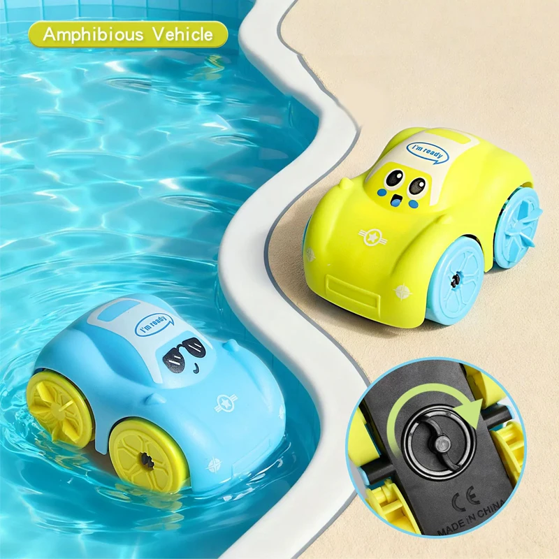 Babybadje Speelgoed Amfibische auto's Badkamer Drijvend Uurwerk Speelgoedauto Kinderen Baden Cartoon Zwemmen Water Spelen Speelgoed voor kinderen