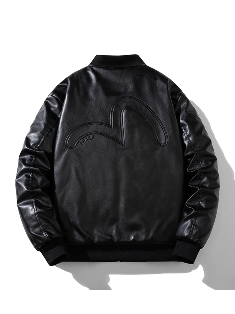 

Ретро американский байкерский кожаный джет из искусственной кожи, повседневная осенне-зимняя верхняя одежда для мужчин и женщин