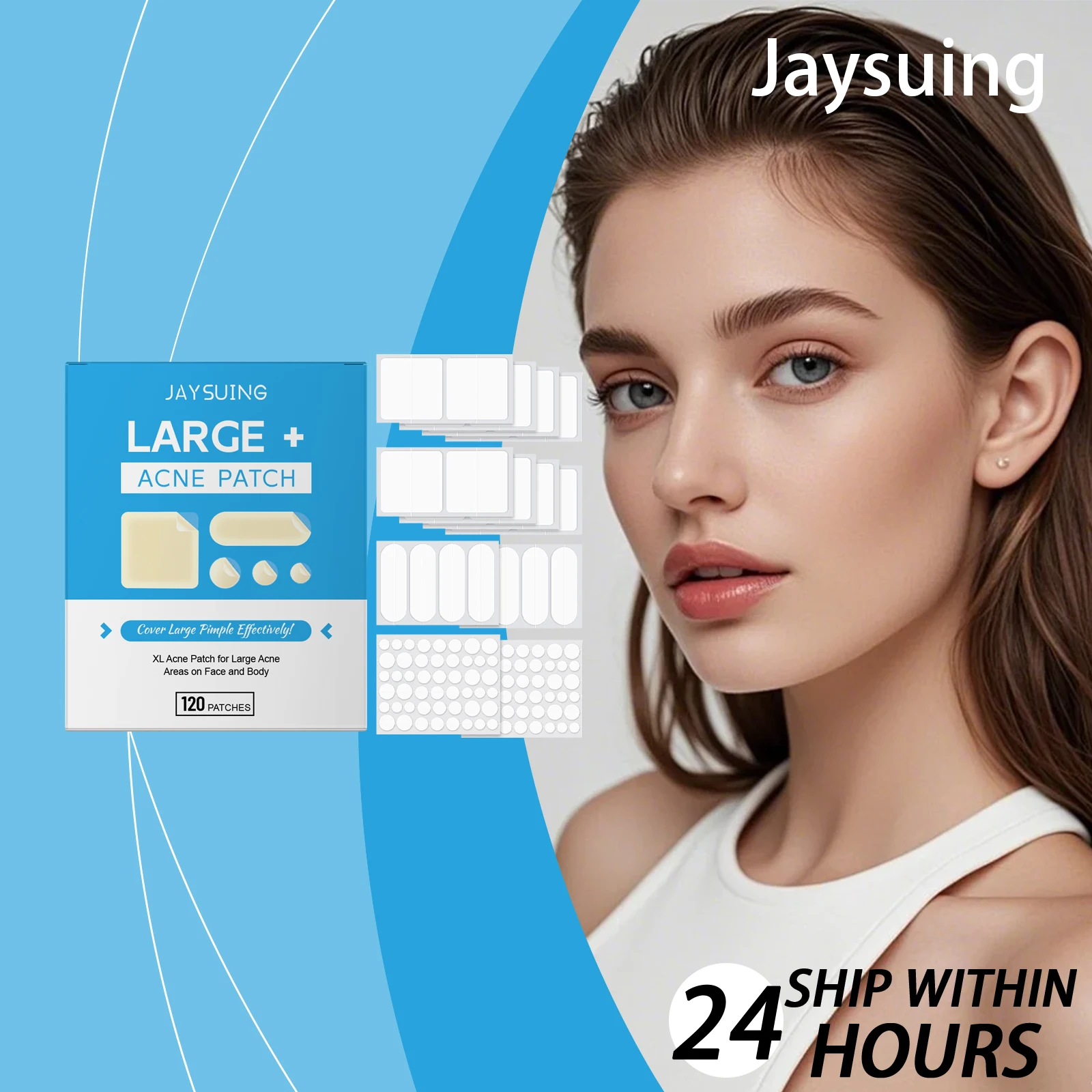 

Пластыри от прыщей Jaysuing, 120 шт., невидимые гидроколлоидные пластыри от прыщей с маслом салициловой кислоты, лечение прыщей для ухода за ночными пятнами