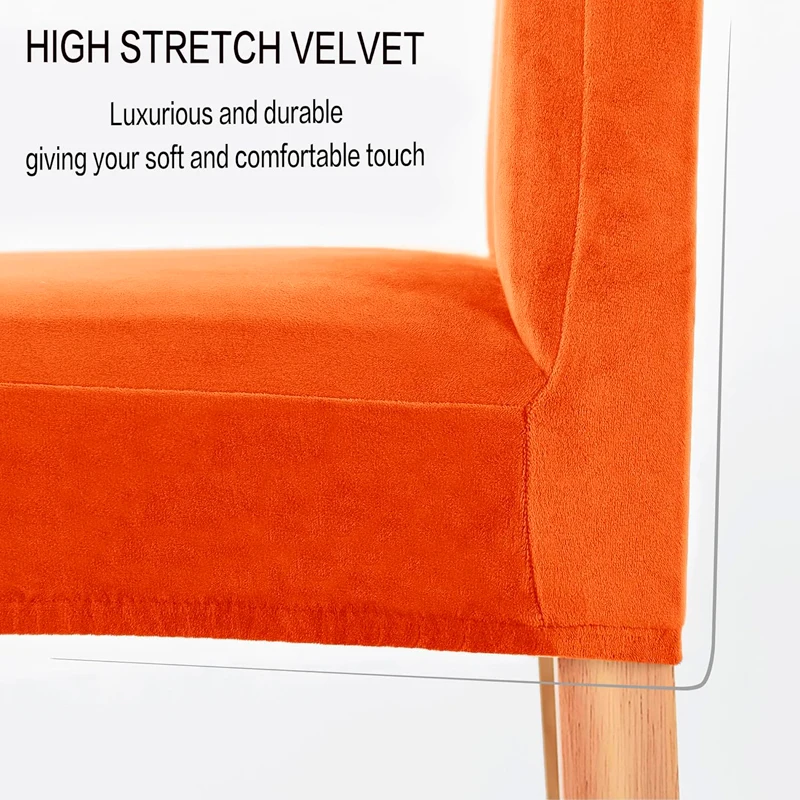 wedding chair cover velvet plush fabric slipcovers for chairs without armrest for dining room office banquet hotel vintage cover