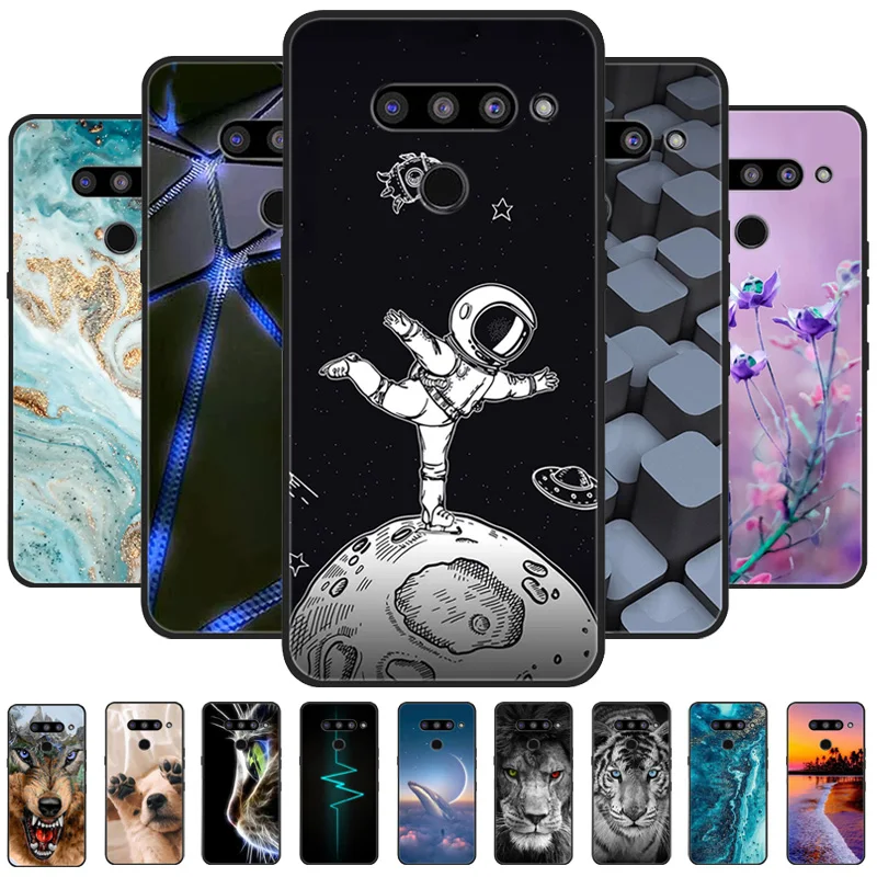 For LG V50 Thinq Case Shockproof Soft TPU Silicone Phone Cover For LG V50 ThinQ 5G Funda LG V50S ThinQ 5G Capa Cartoon for LGV50