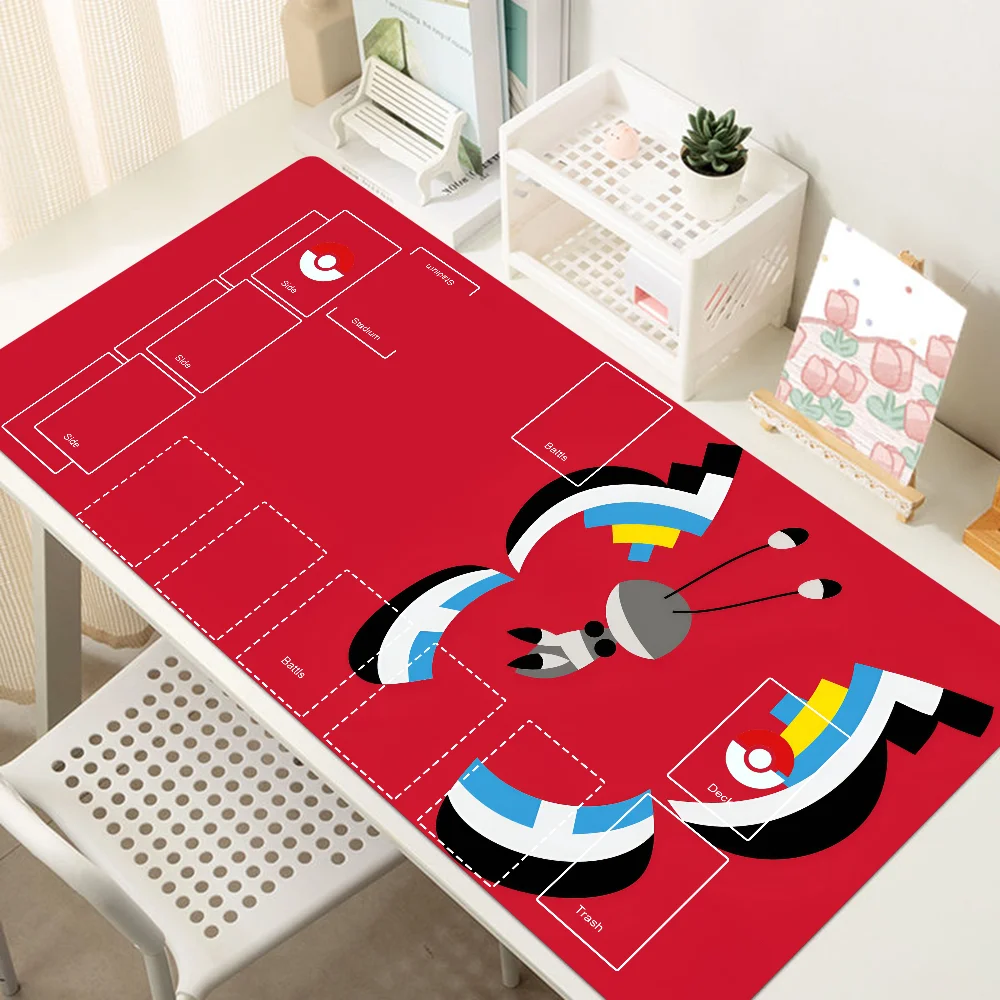 Cartoon Anime P-Pokemon Butterfly Pattern Mousepad Large Gaming Mouse Pad LockEdge Thickened Computer Keyboard Table Desk Mat