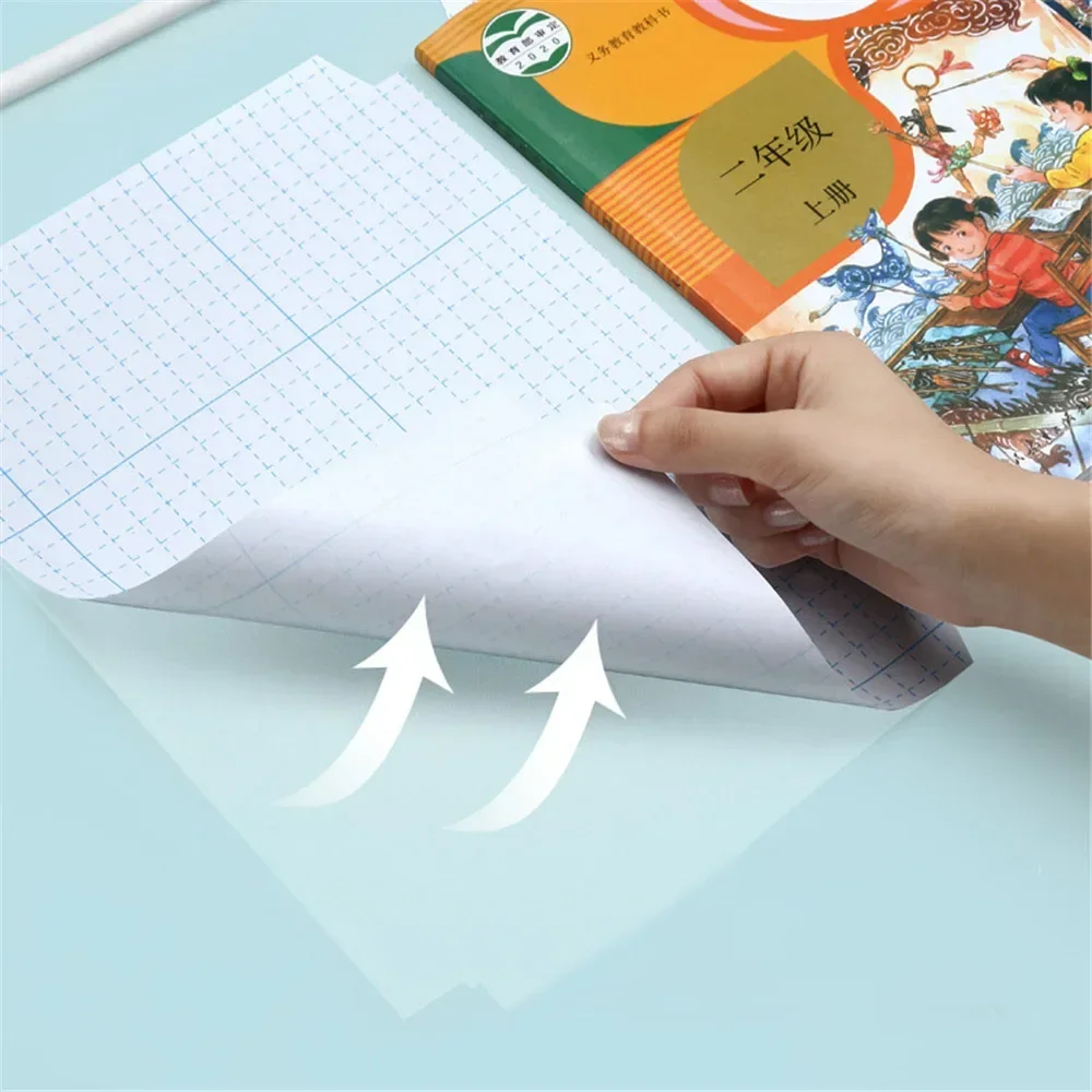 10 Sheets A4 A5 Transparent Self-adhesive Paper Book Cover protectiove Film Waterproof Non-slip Book Cover Notebook 2024