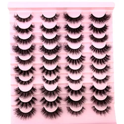 New 20 pairs of natural fluffy thick false eyelashes for long makeup 6d artificial mink eyelashes for extended beauty