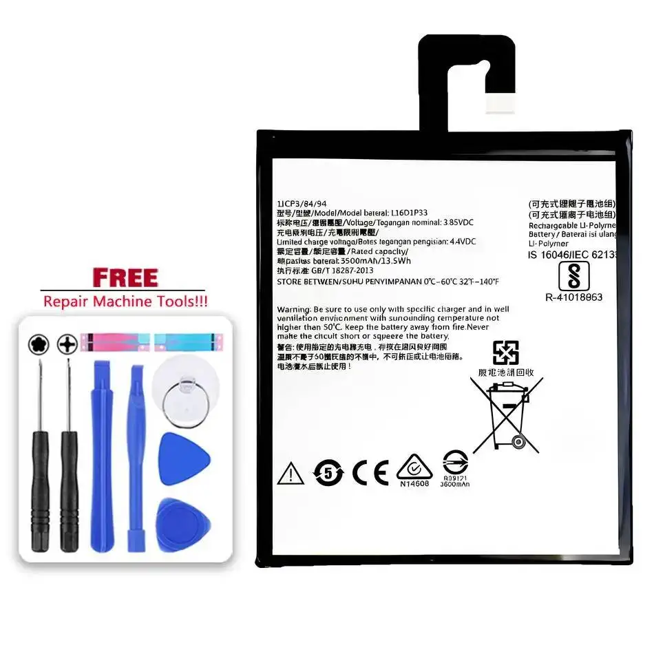 

3500 мАч, хорошая низкотемпературная надежная сменная батарея для планшета для Lenovo Tab 7 TB-7504N TB-7504F 7504X L16D1P33