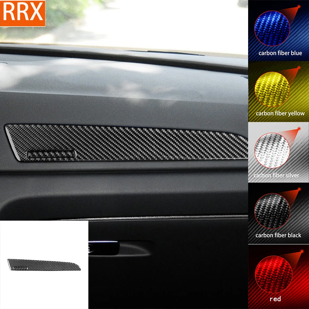 

For Audi Q3 2015 2016 2017 2018 Dashboard Co-pilot Trim Panel Tuning Cover Soft Real Carbon Sticker Car Interior Accessories