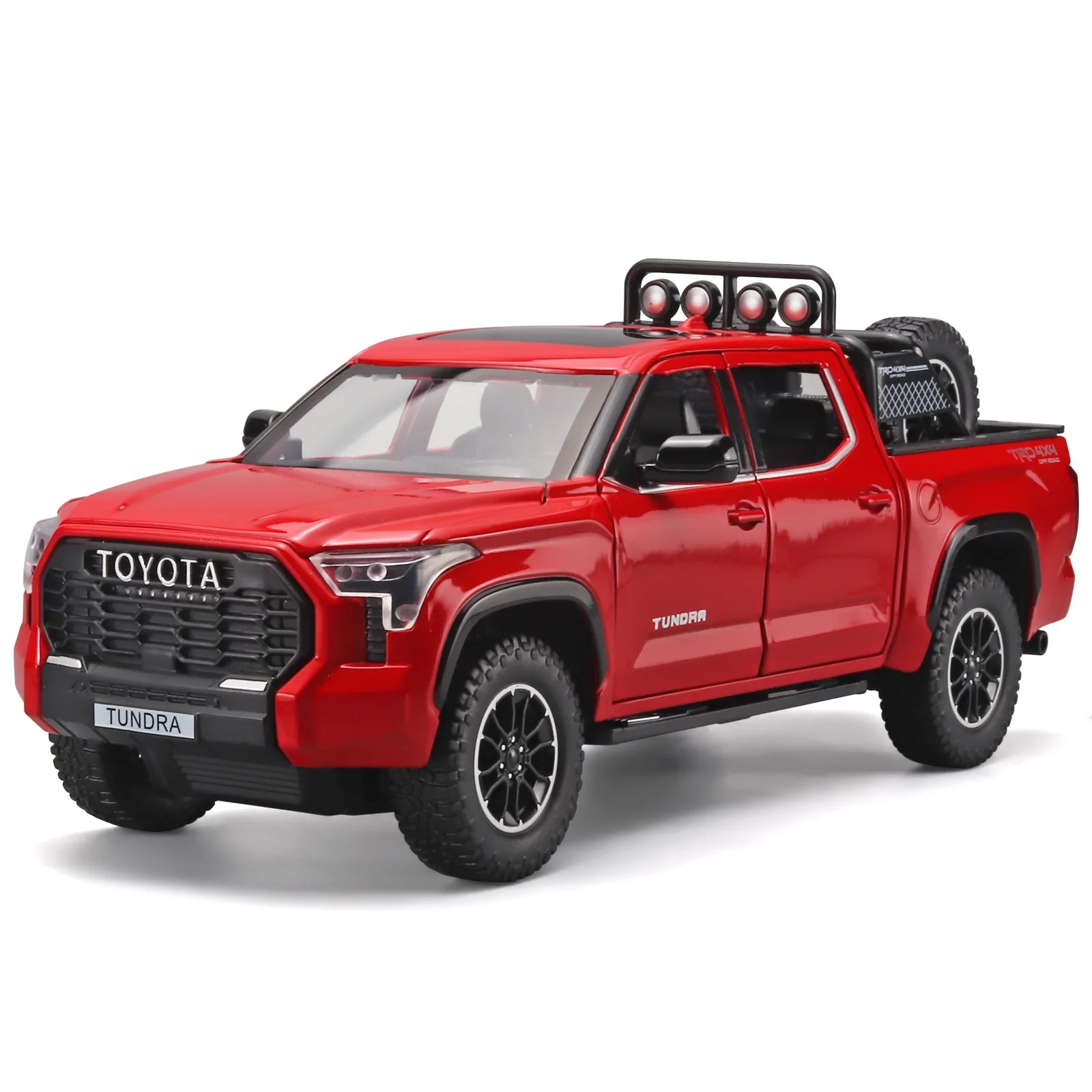 

New 1:24 Toyota Tundra Pickup Truck DieCast Alloy Car Model - Pull Back with Sound & Light, Collectible Gift for Kids & Adults