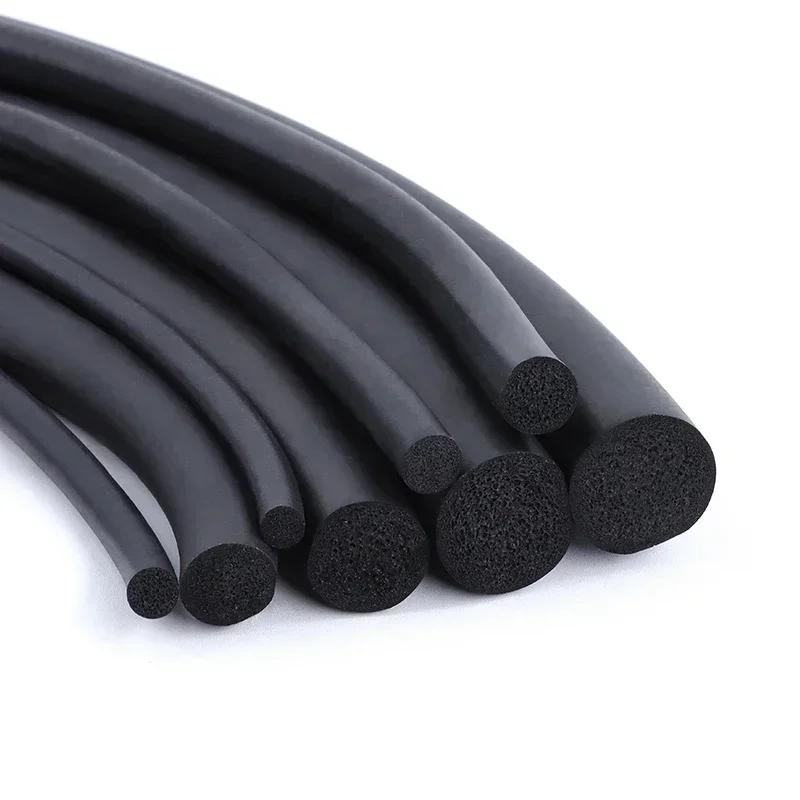 2/5 m, schwarz, Durchmesser 2 mm – 20 mm, EPDM-Gummi-Schaumstoff-Dichtungsstreifen, runde Schwammkordel für Fenster, Türen, Schalldämmung, staubdichte Dichtung – Detail 7