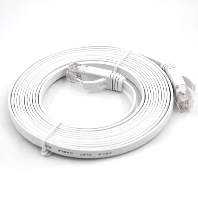 Kabel Ethernet Cat 6 1000M sieciowy, smukły, długi, płaski kabel krosowy LAN do Internetu, solidny, szybki, odporny na warunki atmosferyczne kabel Cat6 do routera