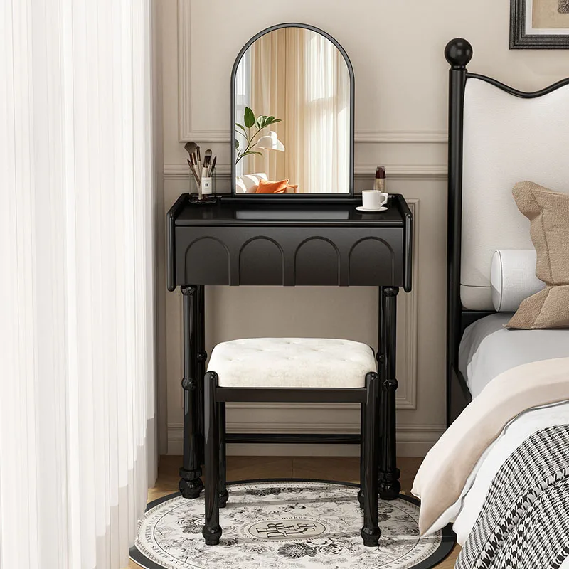 

Girl Makeup Vanity Table Storage Organizer Wooden Shelf Room Decor Dressing Table Vintage Comoda Pra Quarto Trendy Furniture