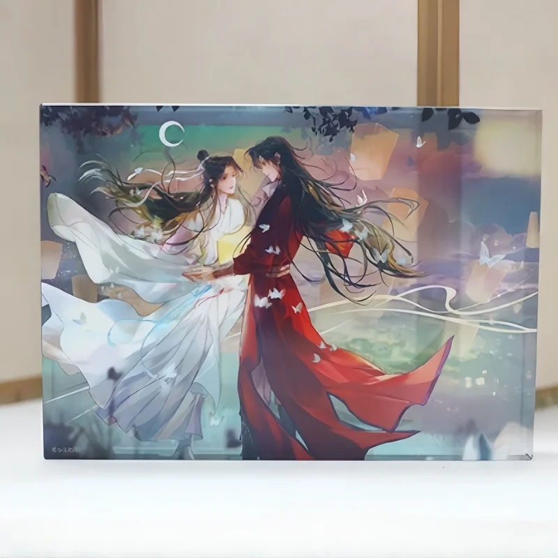Anime Tgcf Tian Guan Ci Fu Xie Lian Hua Cheng Badge Shikishi Shikishi Acrylic Stand Keychain Cosplay Desktop Decoration Gift