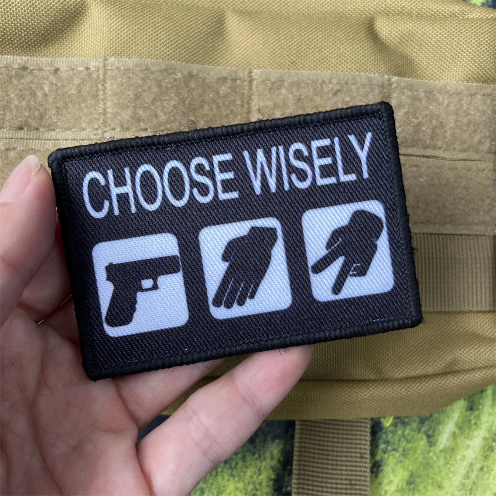 PROTECTED BY HIGH SPEED WIRELESS DEVICE Morale Badge Patch Anatomy of A Pew Printed Patches Tactical Backpack Hook&Loop Stickers - view 5
