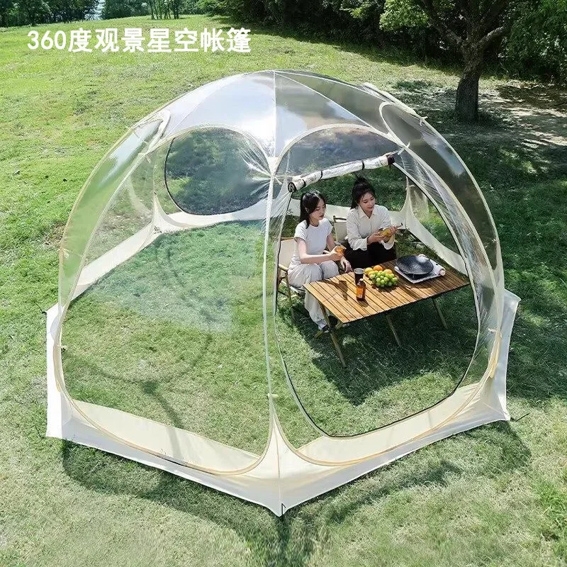 Outdoor starry sky tent bubble house spherical transparent tent B & B restaurant windproof portable winter sun room