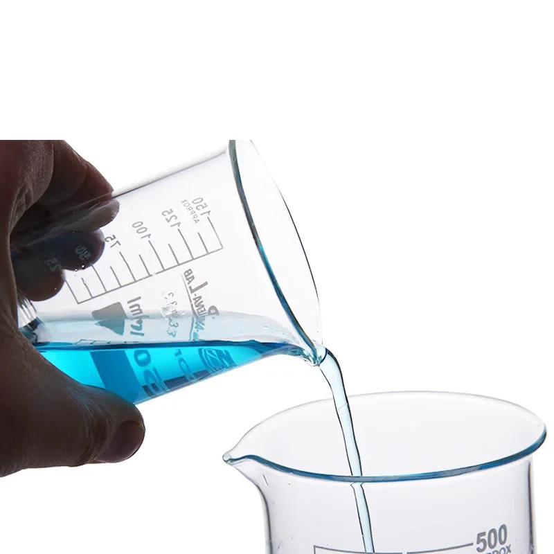 1 Set Lab Borosilicate GLass Beaker All Sizes Chemical Experiment Laboratory Equipment