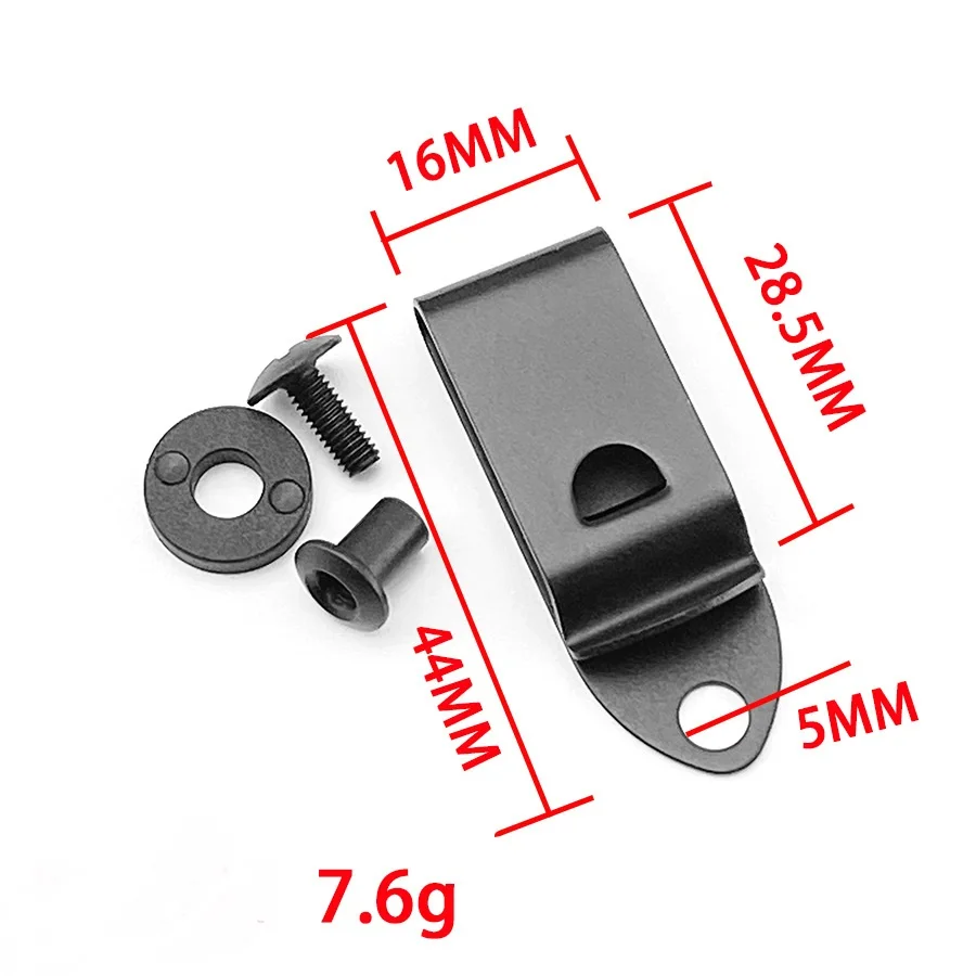 مشبك حزام مع برغي لـ KYDEX الحافظة الخصر كليب DIY بها بنفسك سكين الملحقات 420 الفولاذ المقاوم للصدأ غمد حزام المشبك صغير متوسط كبير #3