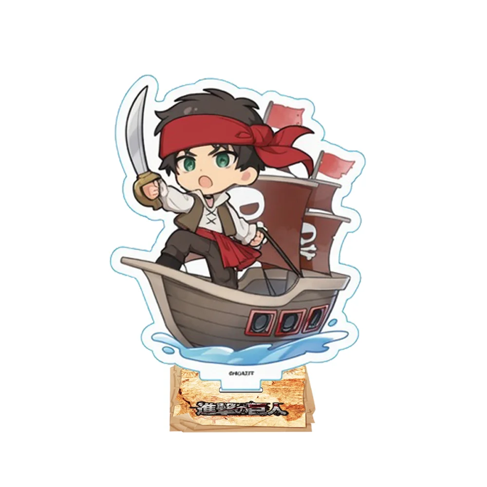 Anime Attack on Titan new style cute cartoon Levi Eren Jaeger Smith 10CM Acrylic Stand keychain Cosplay Desk Decor Collect gifts
